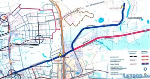 Схема маршрута скоростного трамвая Балашиха-Москва